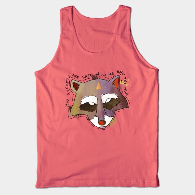 NSA Raccoon Tank Top by 📼Creepe💀Paper🕶️